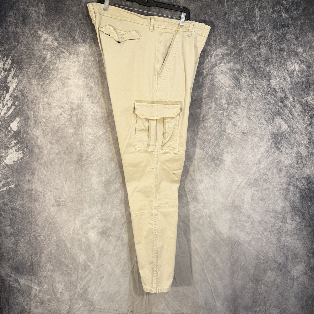 Sun Stone Pant Mens XL Beige Cotton Jogger Cargo Tapered Leg‎ Stretch Workwear